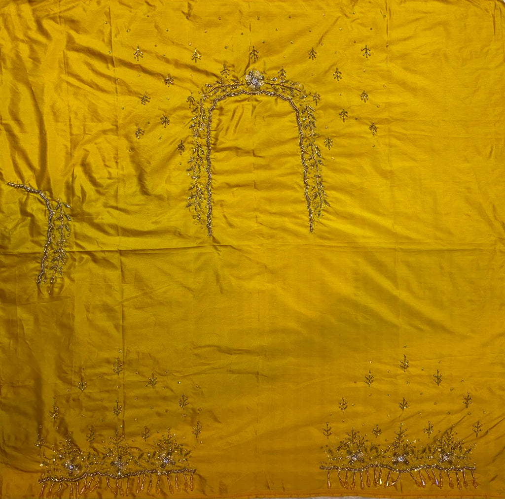 Premium Handcrafted Maggam Work Blouse – Long Tassels & Short Border